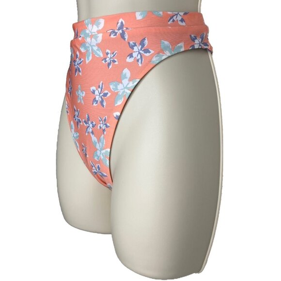 Becca French Cut Hi Leg Floral Bikini Swim Bottoms NEW Size L - Picture 5 of 11